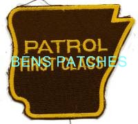 ARKANSAS,FAYETTEVILLE POLICE PATROL FIRST CLASS 1 STATE SHAPED_wm